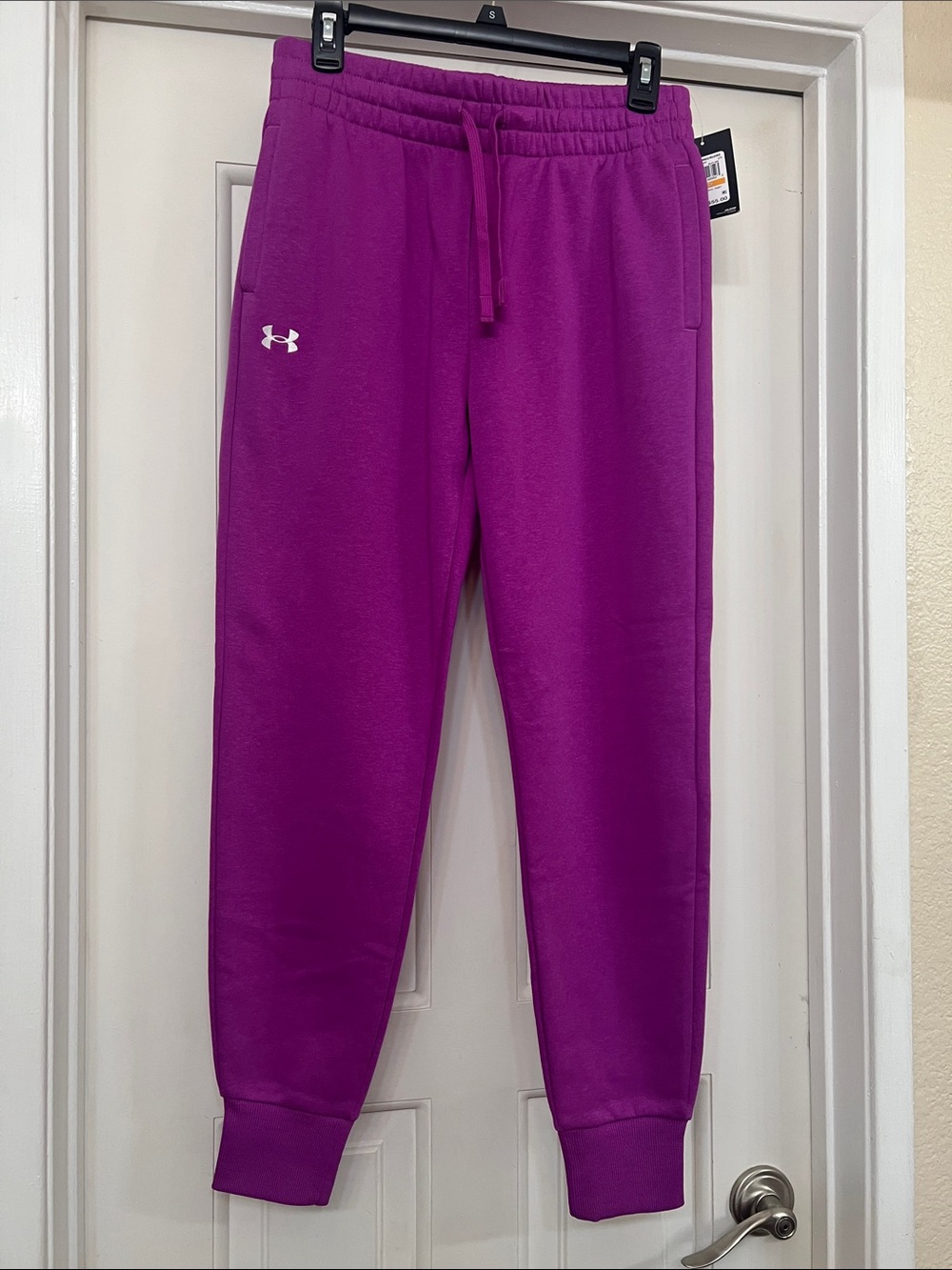Under Armour Girls' Magenta Fleece Joggers